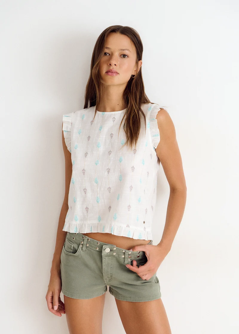 Multiway embroidered blouse