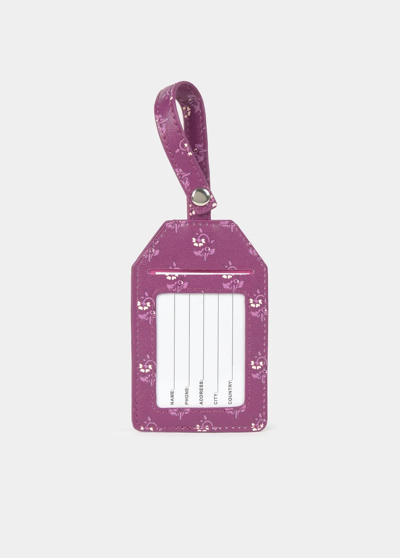 Printed suitcase tag