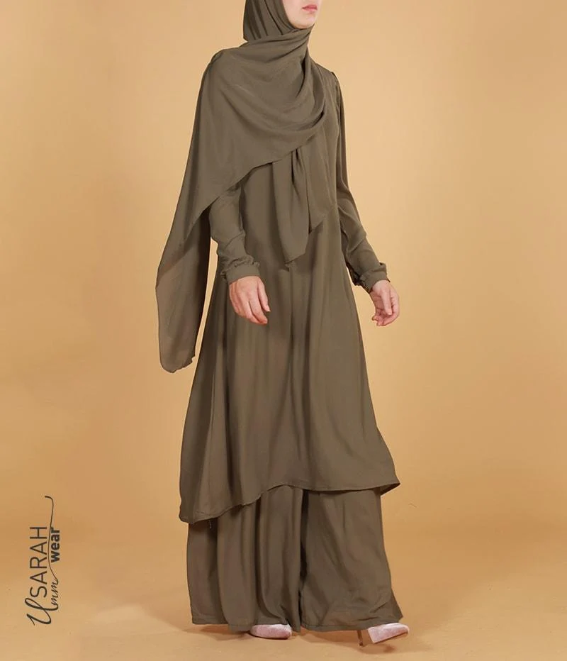 Asala Midikleid Oliv