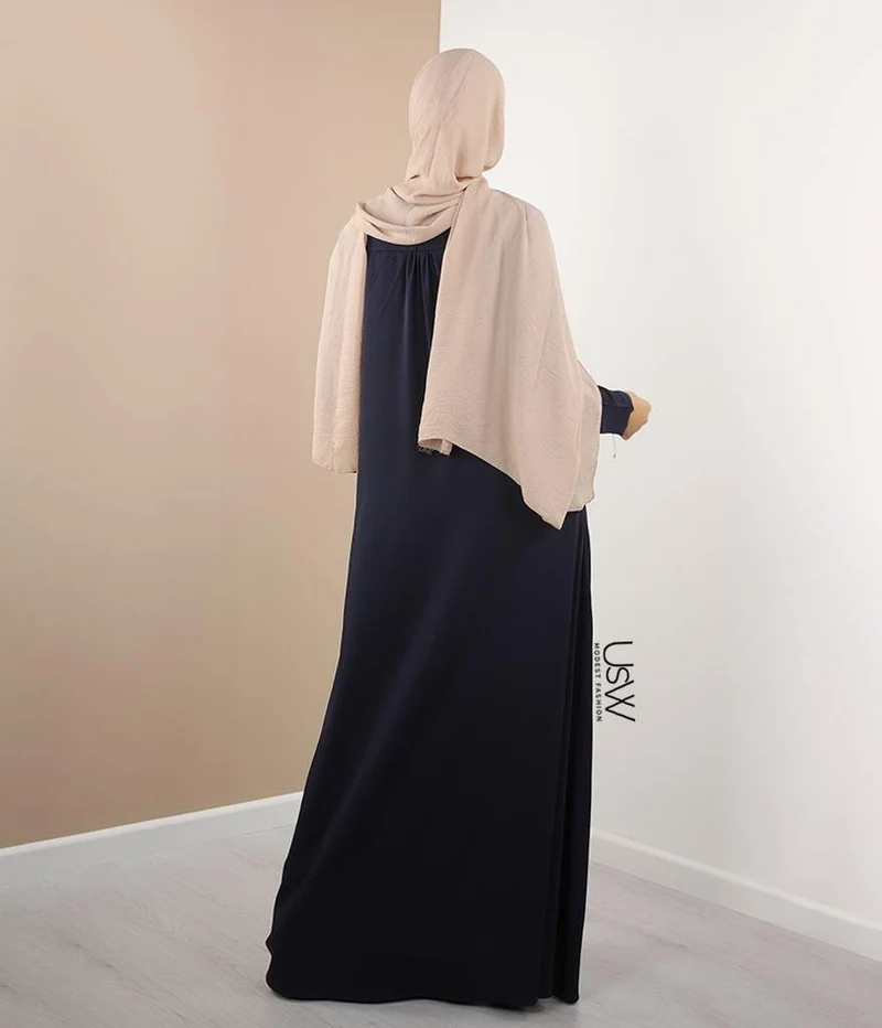 Abaya A-Linie – Ellysa – Blaues Marineblau