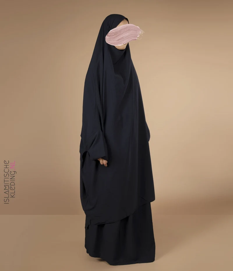 2-teiliger Raffhalter Jilbab Elast. Armbänder – Marineblau