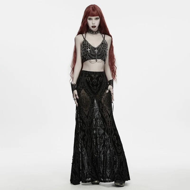 Gothic-Choker mit Kreuzspitze für Damen