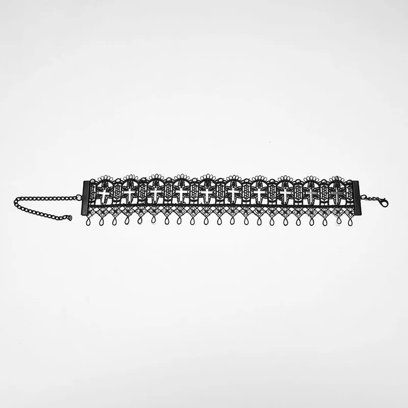 Gothic-Choker mit Kreuzspitze für Damen