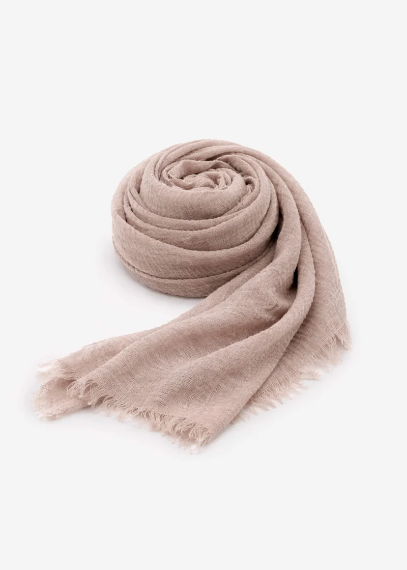 Musselin Schal - taupe
