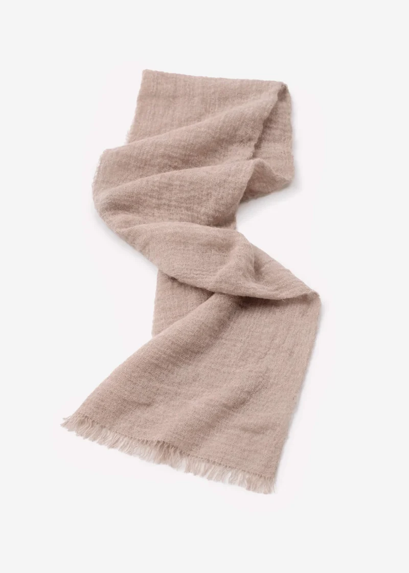 Musselin Schal - taupe