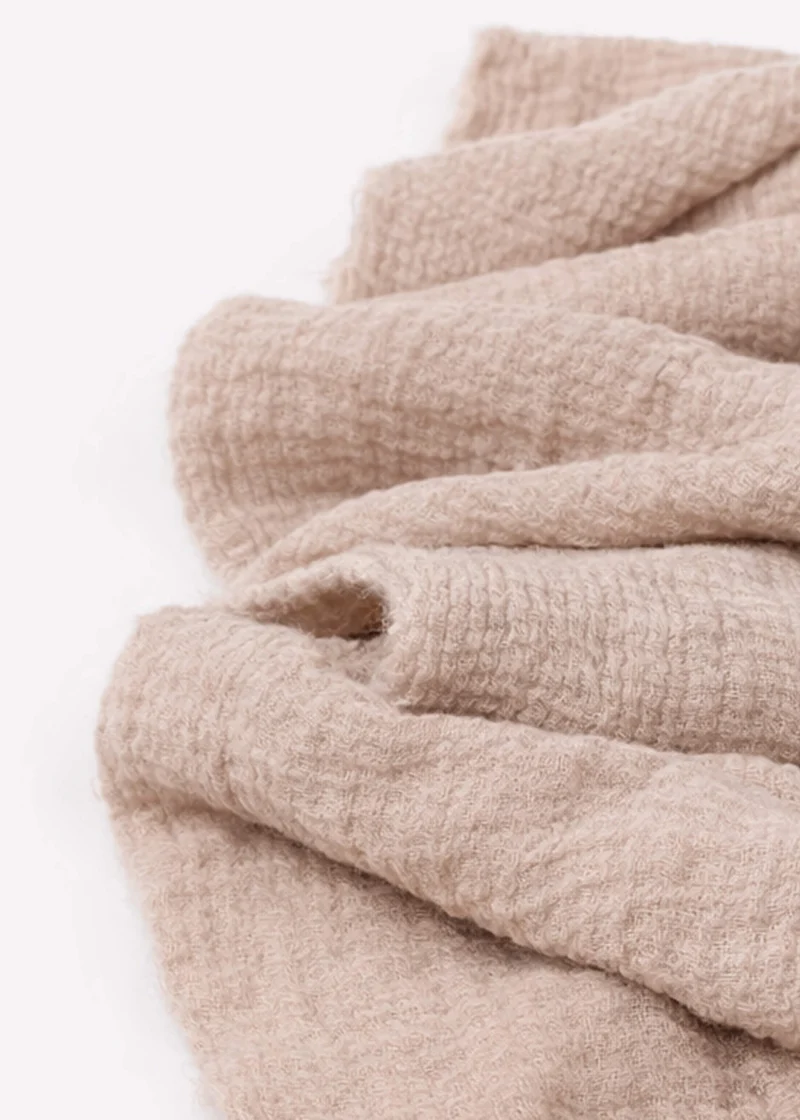 Musselin Schal - taupe