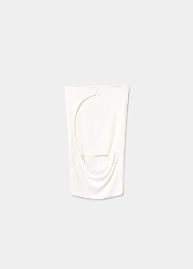 Top halter with cascading ruffles