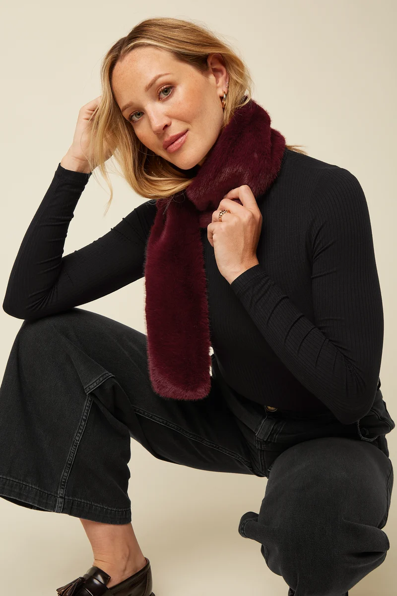 Scarf Silver Fur