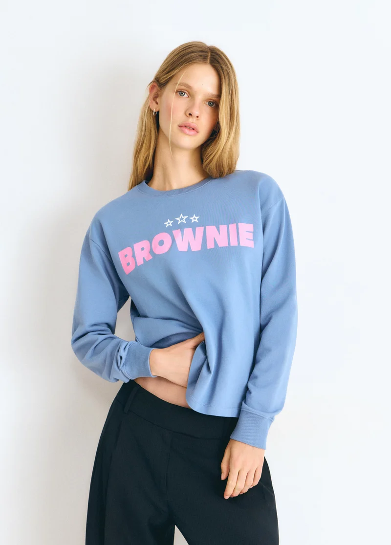 Star print sweatshirt