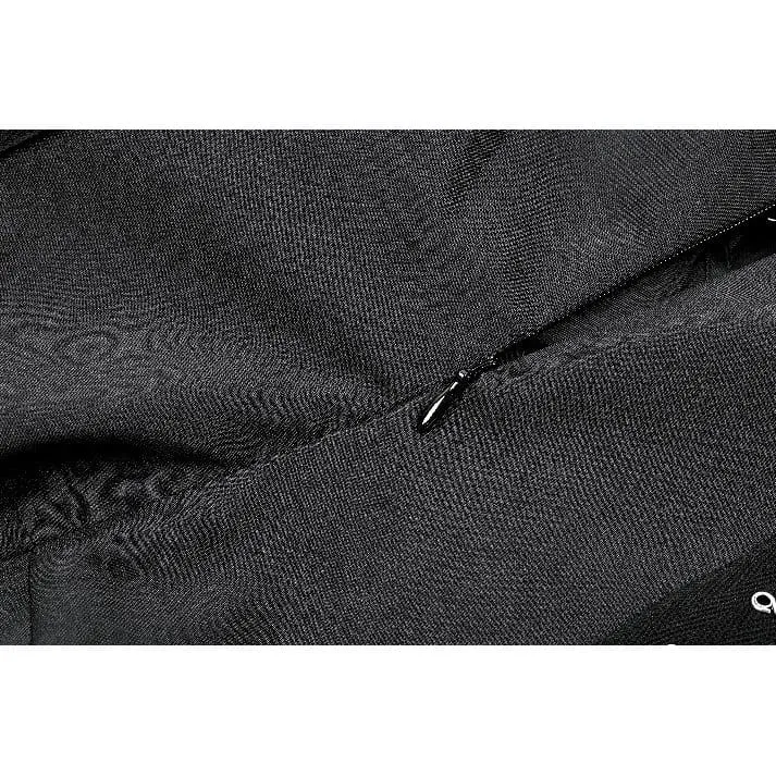 Punk-Kleid für Damen mit Ketten, kontrastfarbenem, unregelmäßigem Saum, Abschlusskleid