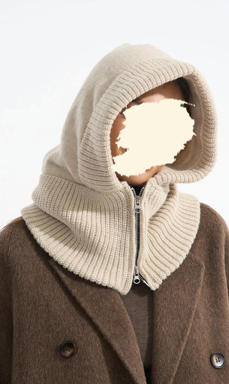 Strickkapuze L mit Reißverschluss