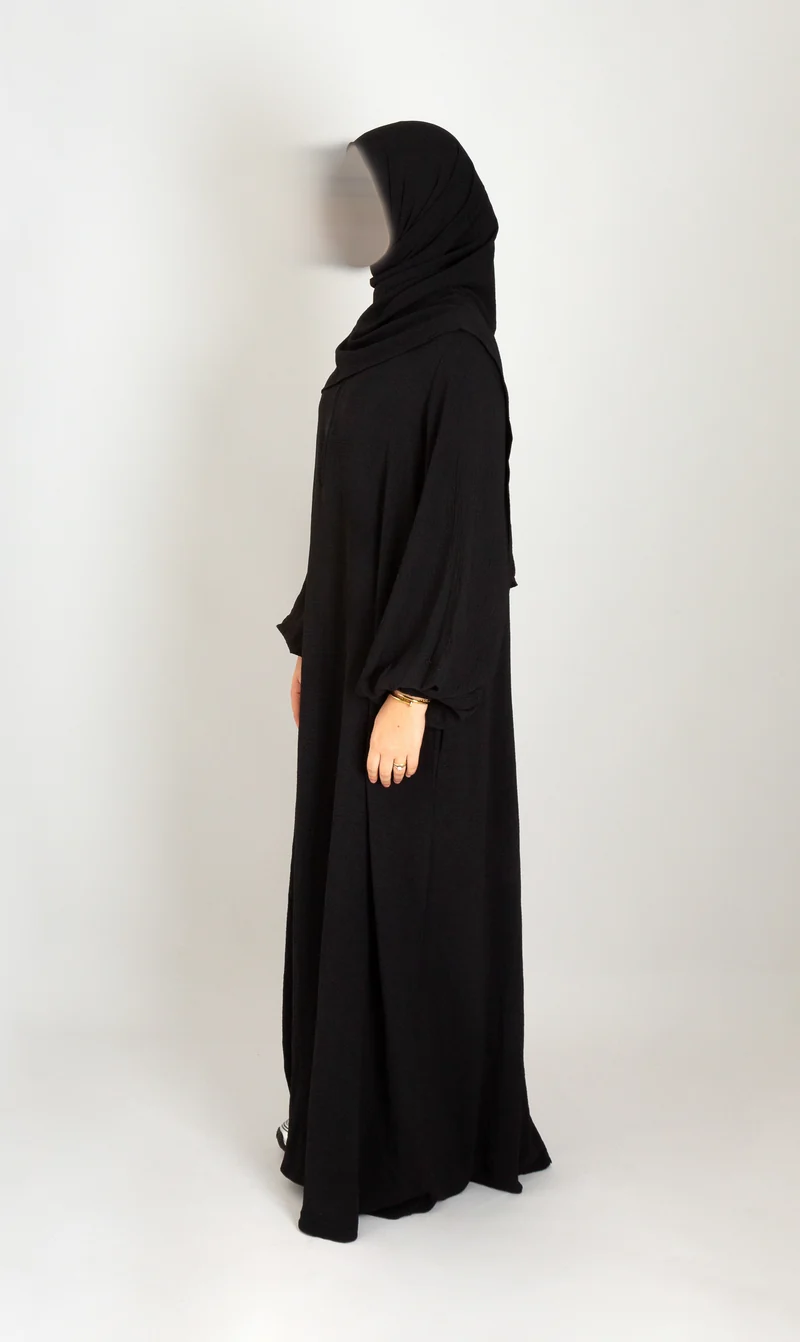 A-Linien-Puff-Jazz-Abaya R - Schwarz