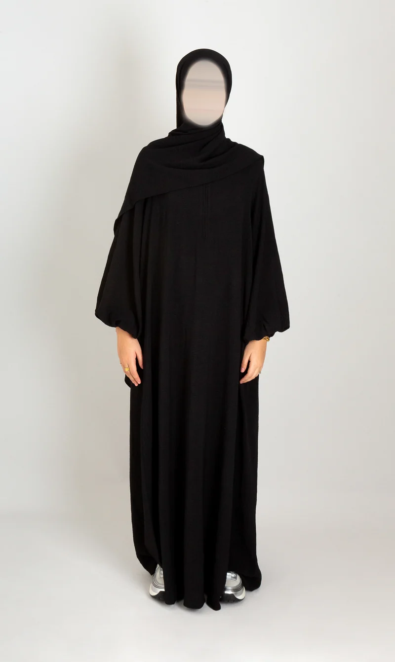 A-Linien-Puff-Jazz-Abaya R - Schwarz
