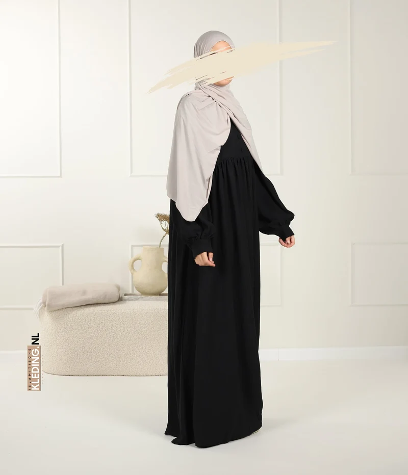 Jilbab Jazz Ballonärmel - Schwarz
