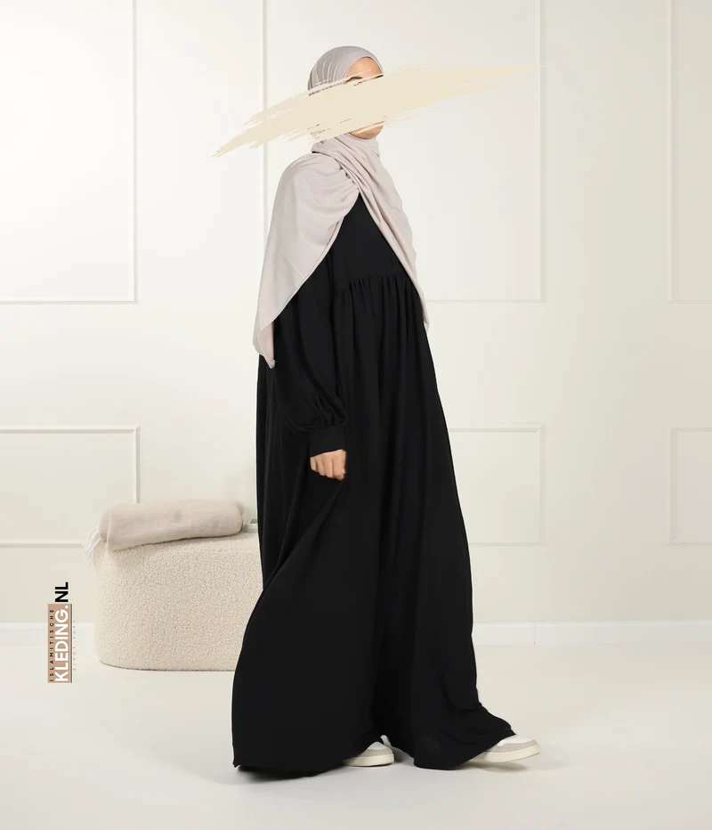 Jilbab Jazz Ballonärmel - Schwarz