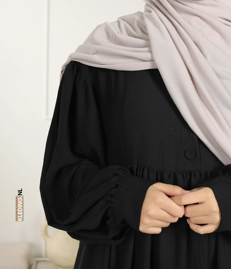 Jilbab Jazz Ballonärmel - Schwarz