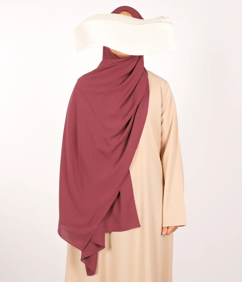 Schal Chiffon Blickdicht Wood Rose