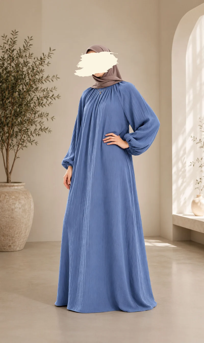 Weiche Baumwoll-Abaya Tifrah