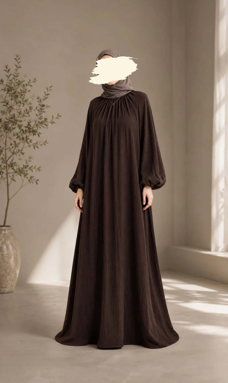 Weiche Baumwoll-Abaya Tifrah