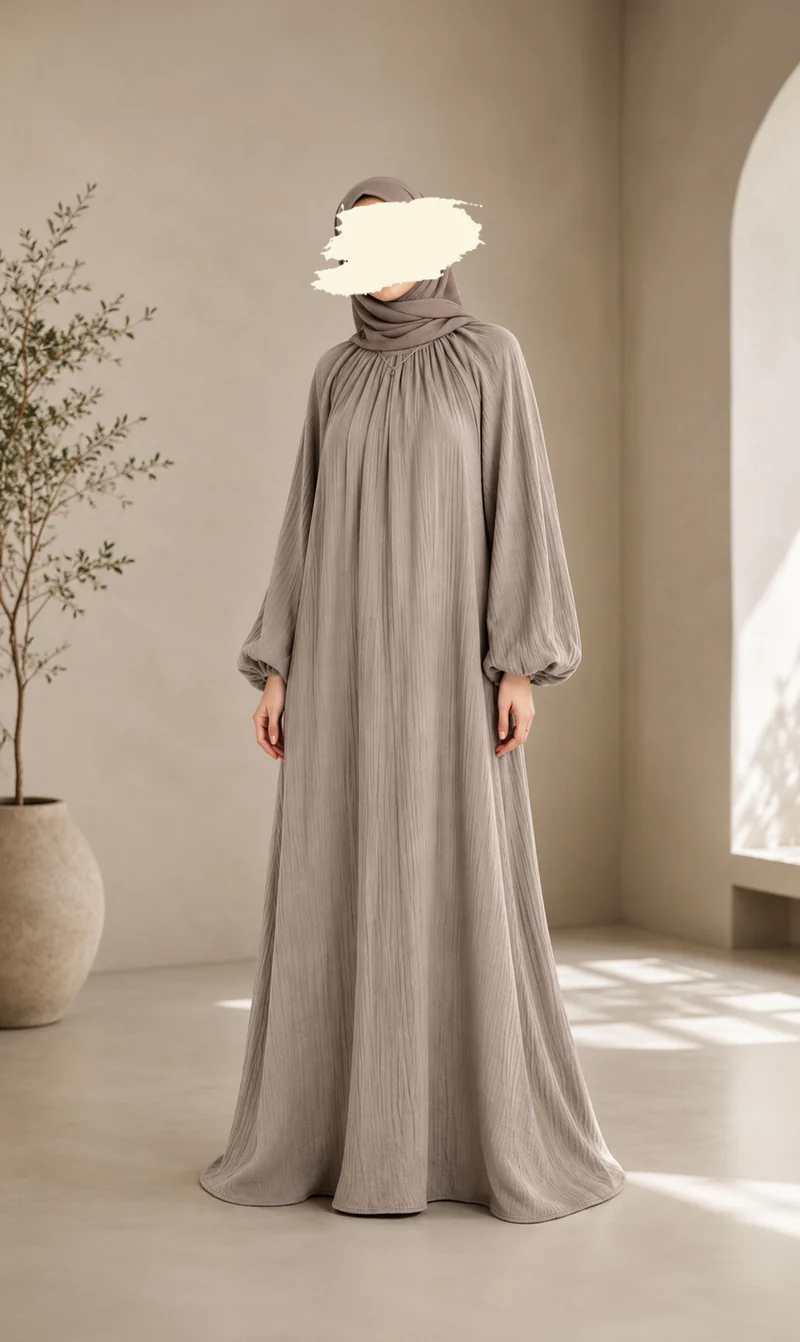 Weiche Baumwoll-Abaya Tifrah