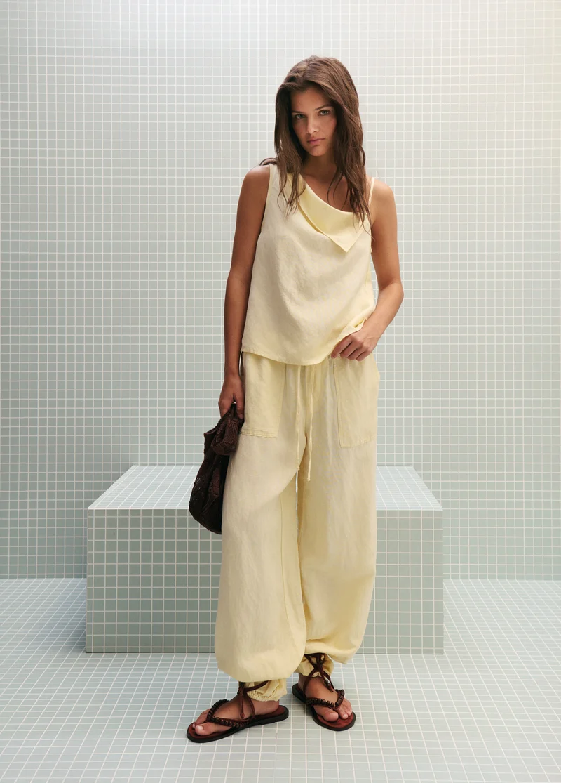 Linen harem pants