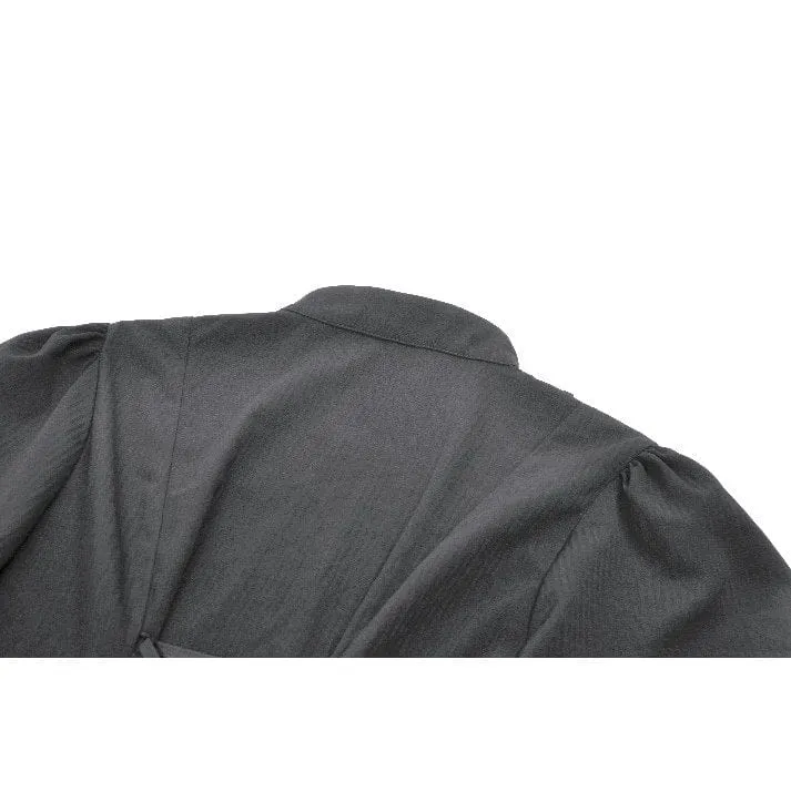 Gothic-Kleid mit Rüschen und Puffärmeln für Damen, Abschlusskleid