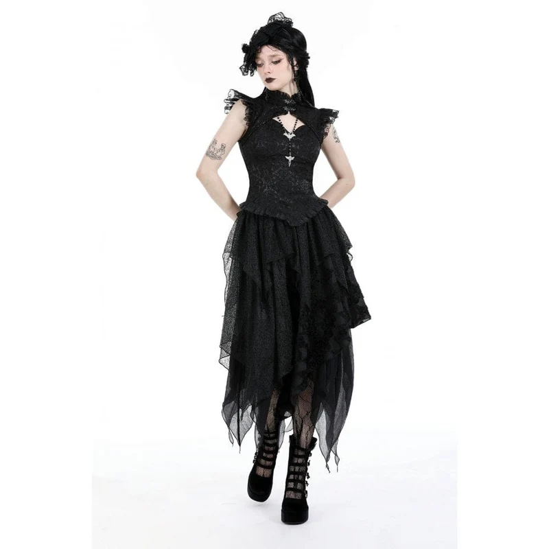 Unregelmäßiger Lagenrock im Punk-Stil für Damen