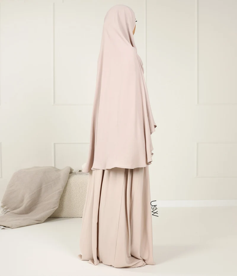 Hip Khimar Stretch Arrzha – Grau Creme