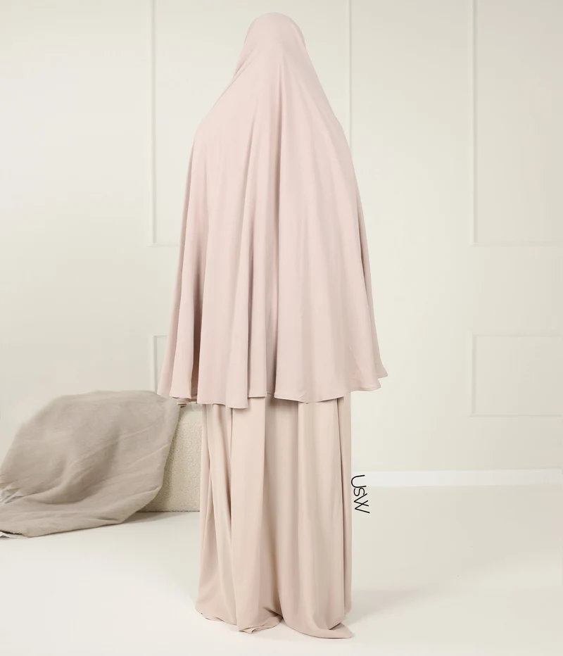 Hip Khimar Stretch Arrzha – Grau Creme