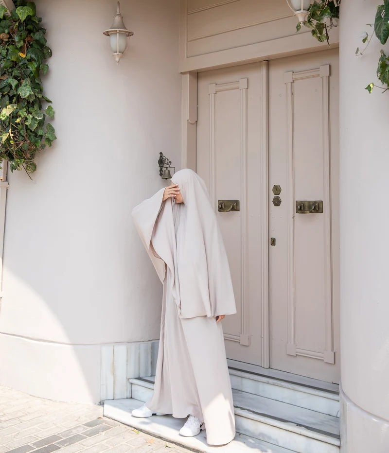Pearl Puff Abaya SET UsW - Klares Taupe