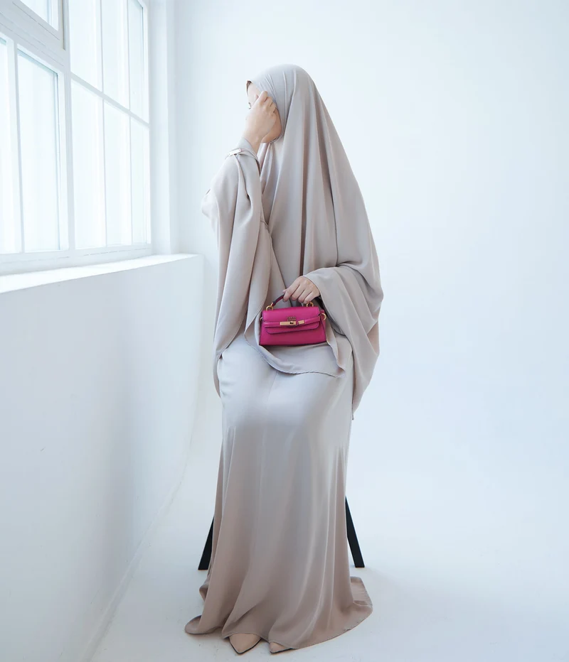 Pearl Puff Abaya SET UsW - Klares Taupe