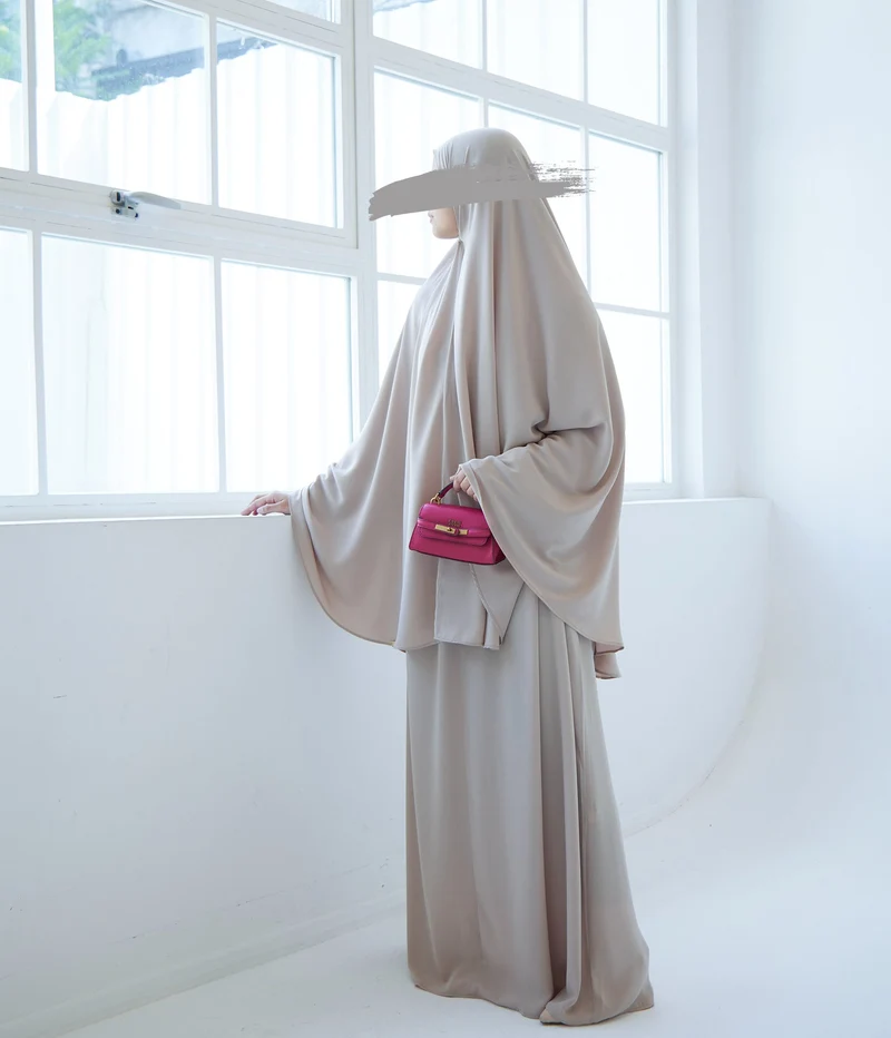 Pearl Puff Abaya SET UsW - Klares Taupe