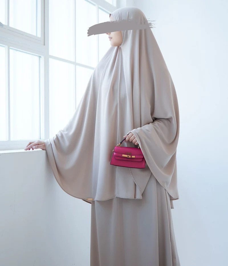 Pearl Puff Abaya SET UsW - Klares Taupe