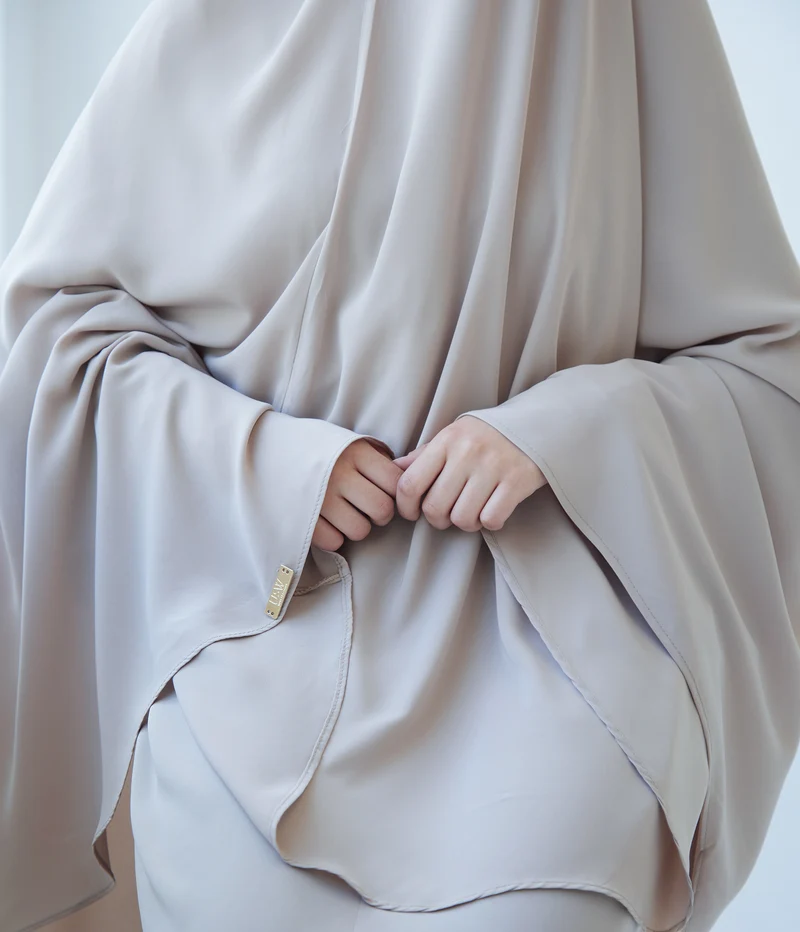 Pearl Puff Abaya SET UsW - Klares Taupe