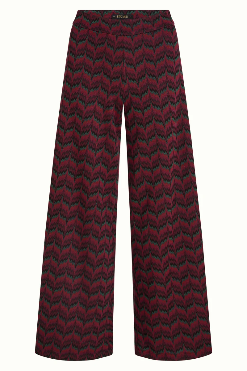 Border Palazzo Pants Estelle Zigzag