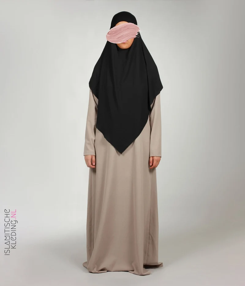Chiffon Khimar Schwarz