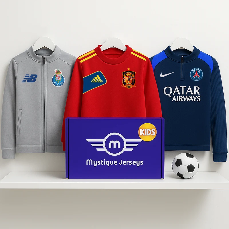 Mystery Football Jacke/Pullover/Zip-Top für Kinder