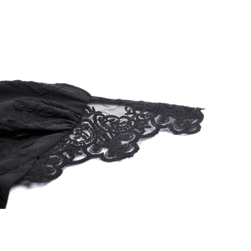 Gothic-Cape mit ausgestellten Ärmeln und Spitzenspleißen für Damen