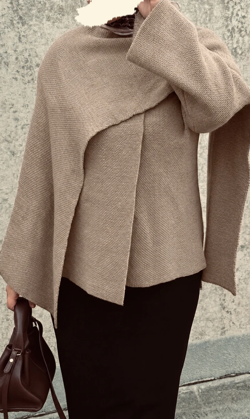 Weicher Strick-Wickelcardigan
