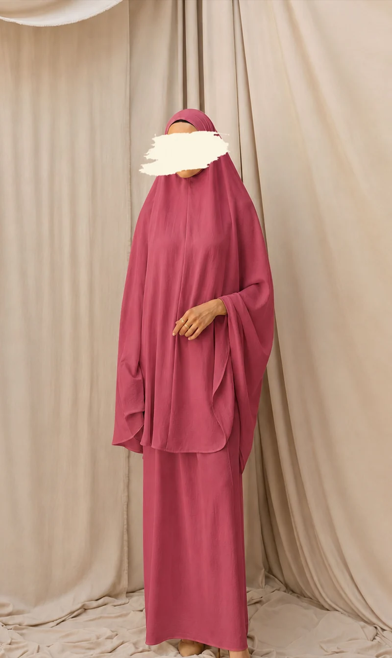 Knie-Khimar mit Rock-Set JAZZ - Himbeere