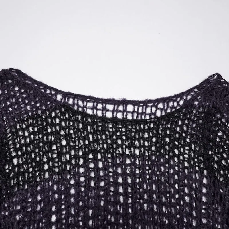 Gothic-Pullover für Damen mit langen Ärmeln
