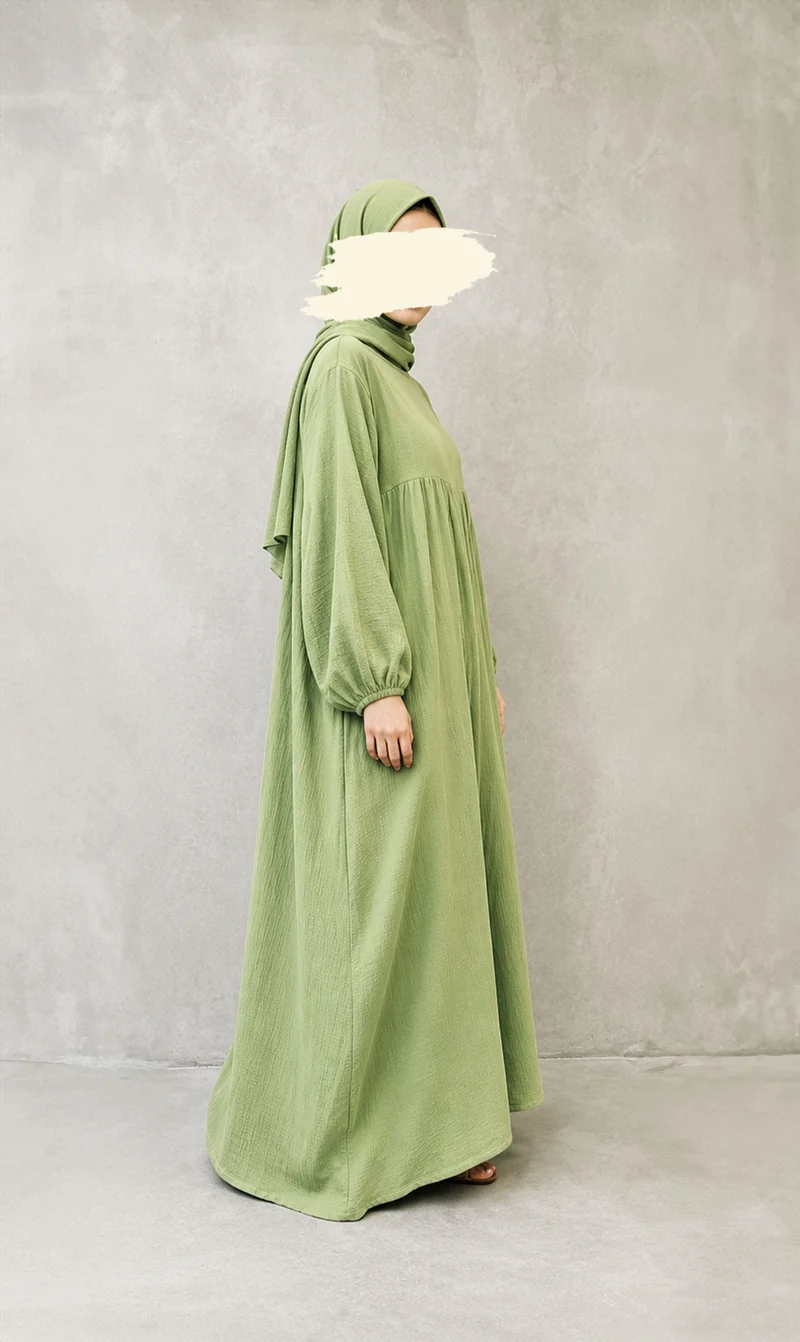 Weiche Baumwoll-Abaya Baqa