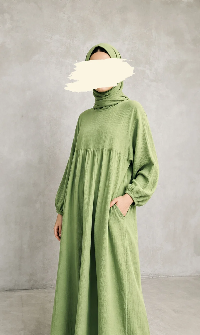 Weiche Baumwoll-Abaya Baqa