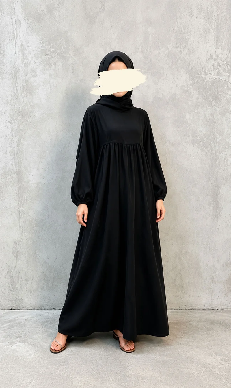 Weiche Baumwoll-Abaya Baqa