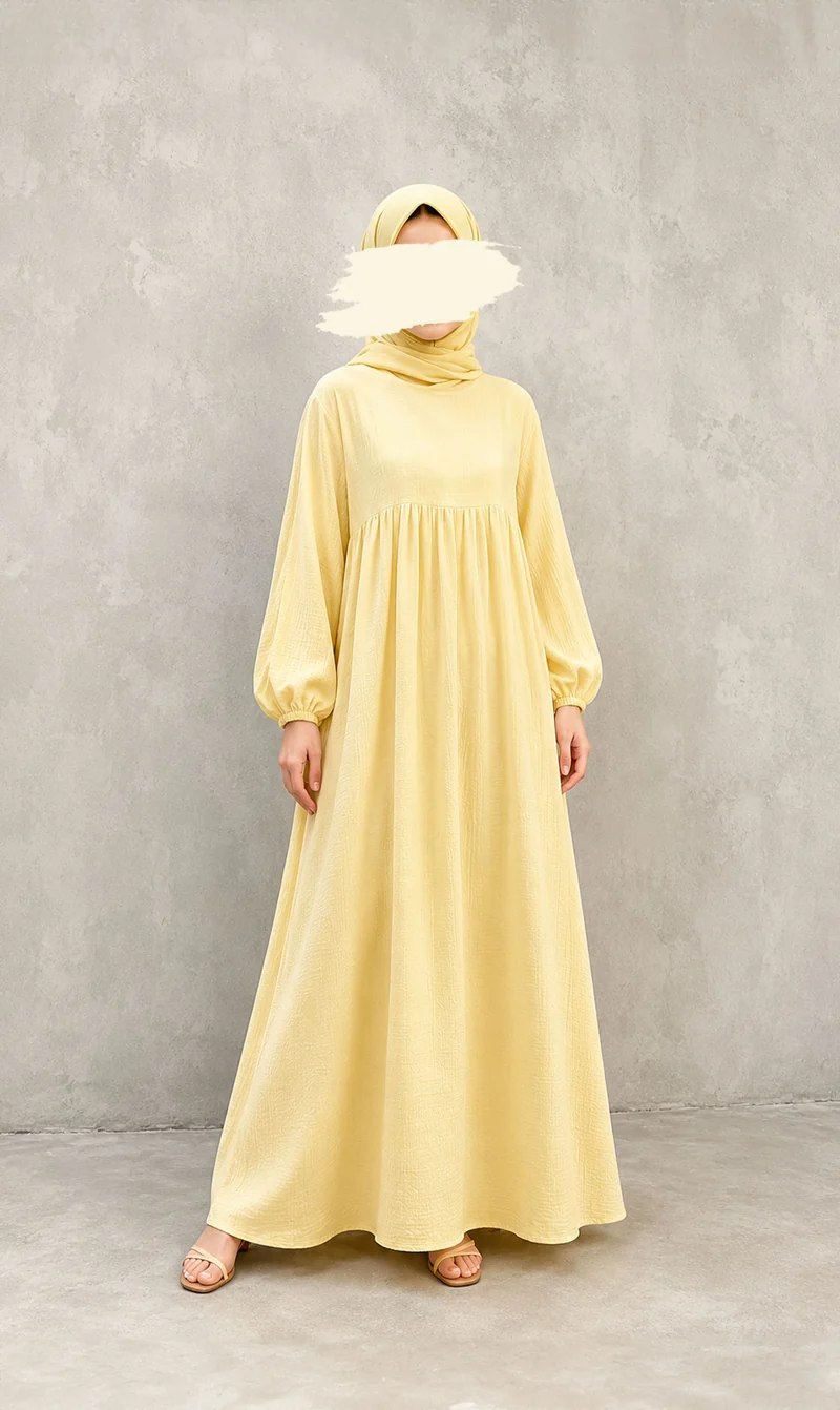 Weiche Baumwoll-Abaya Baqa