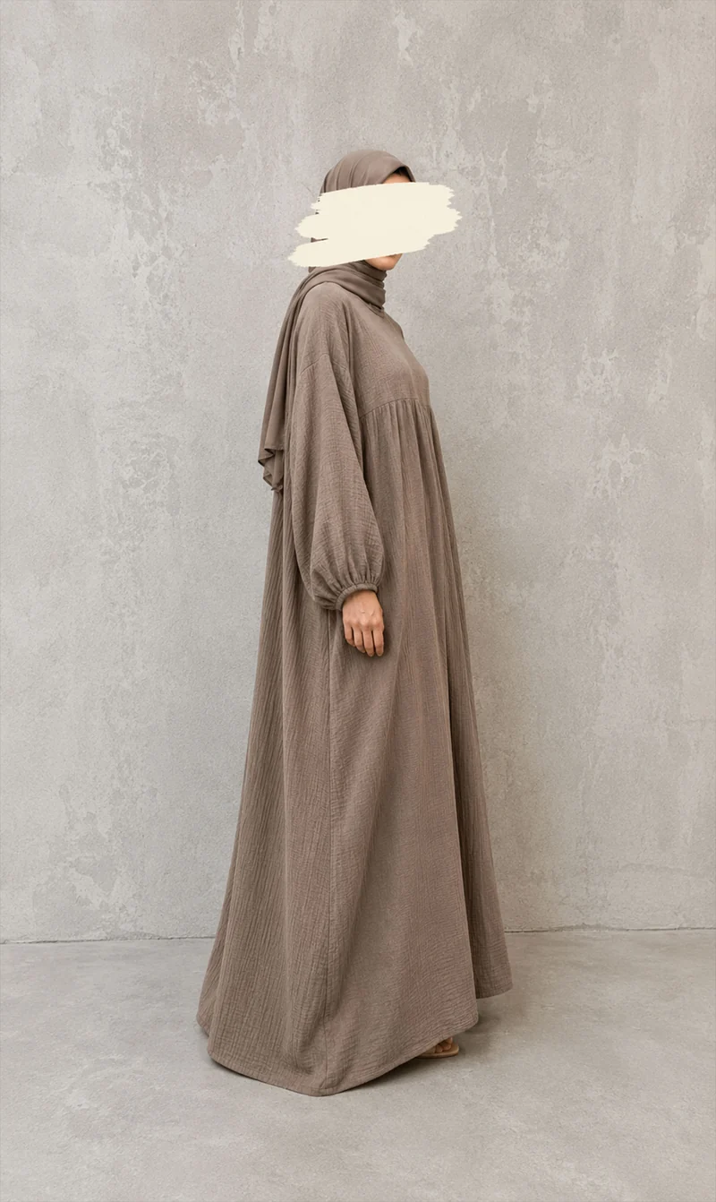 Weiche Baumwoll-Abaya Baqa