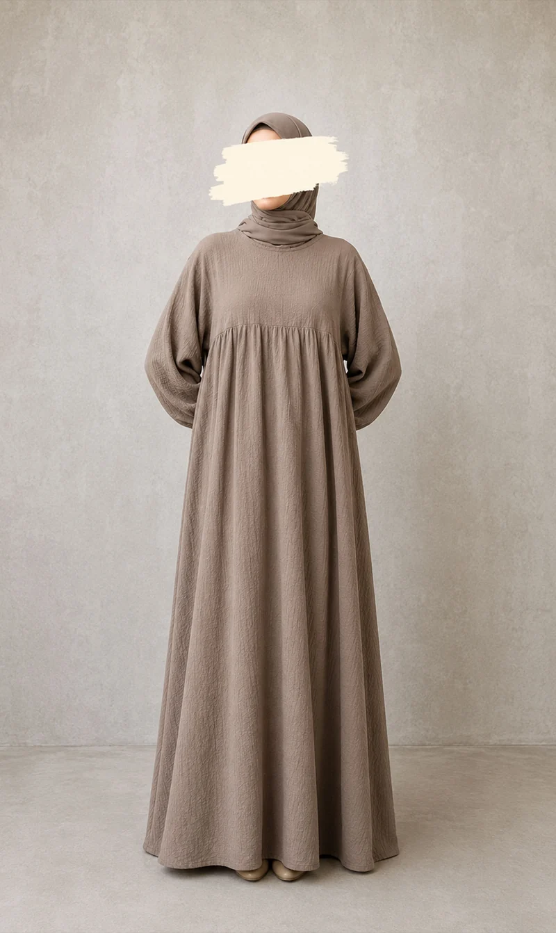 Weiche Baumwoll-Abaya Baqa