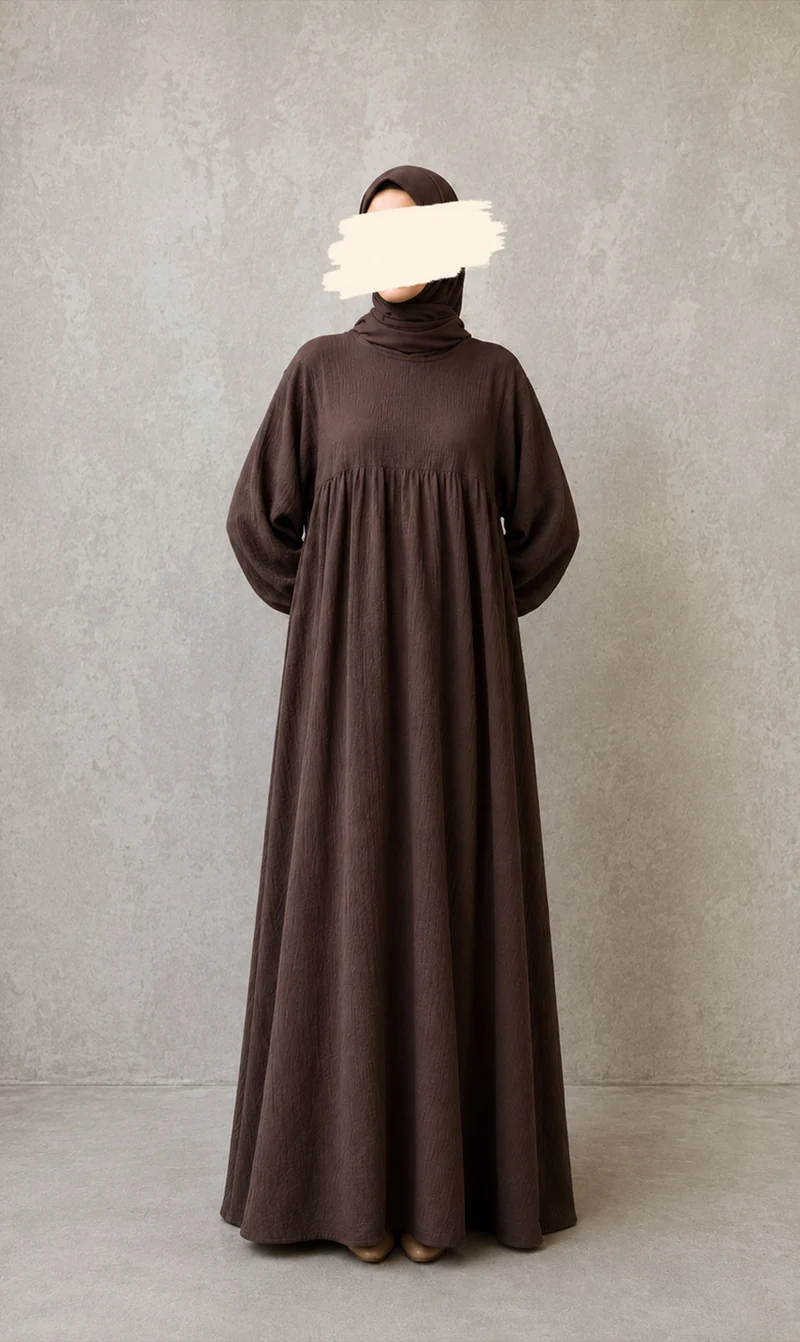 Weiche Baumwoll-Abaya Baqa