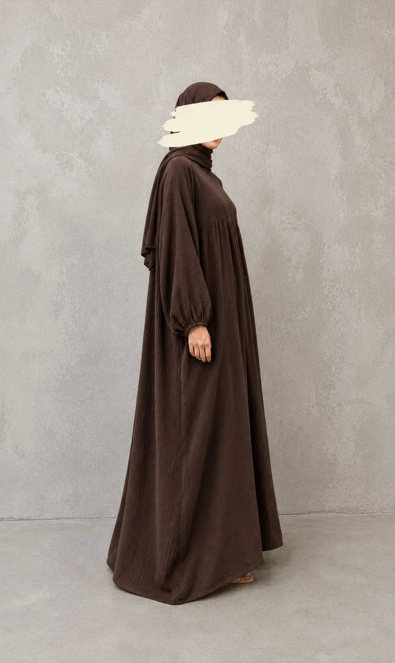 Weiche Baumwoll-Abaya Baqa