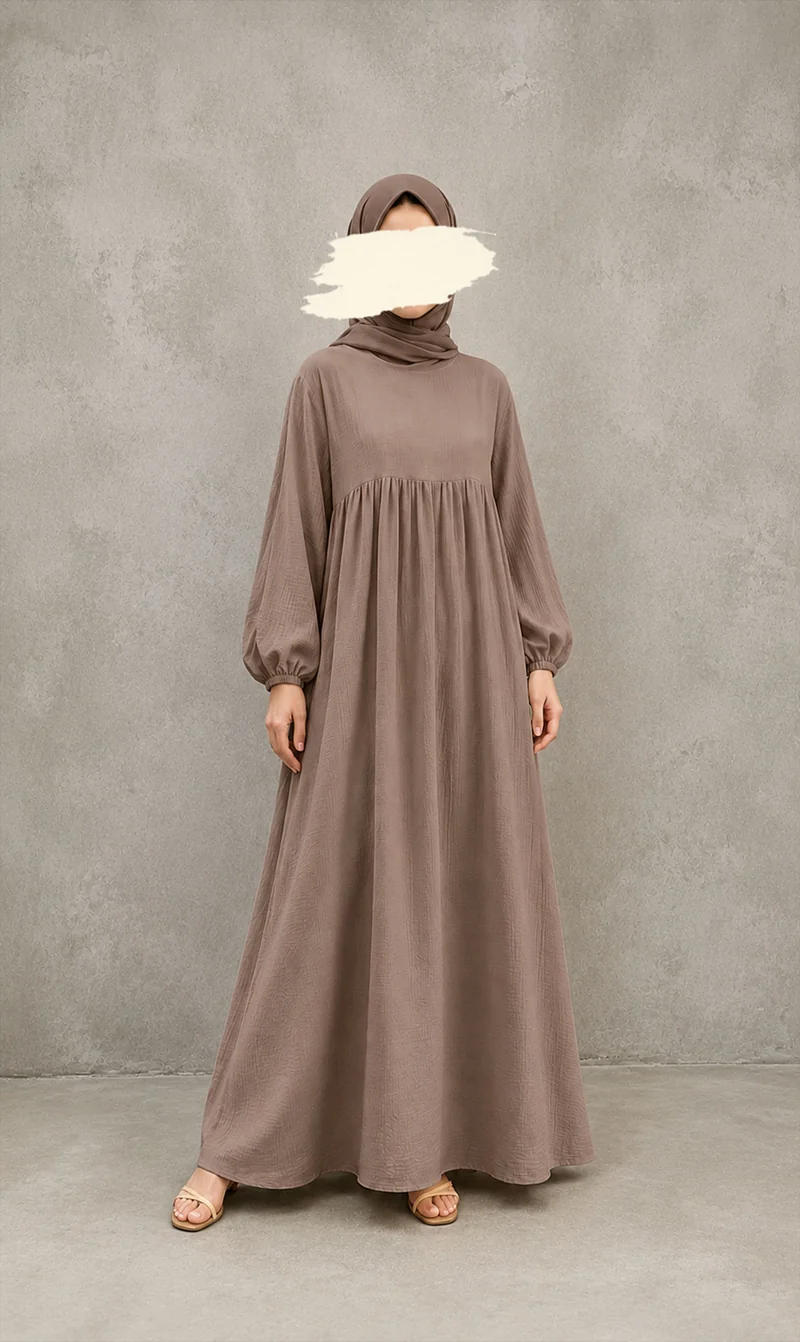 Weiche Baumwoll-Abaya Baqa